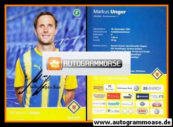 Autogramm Fussball | Eintracht Braunschweig | 2010 | Markus UNGER
