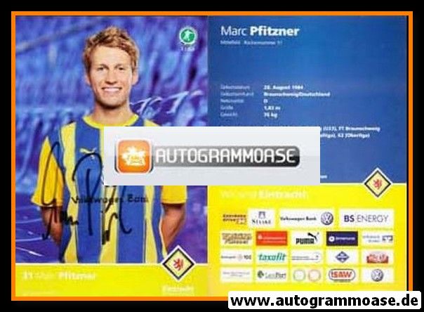 Autogramm Fussball | Eintracht Braunschweig | 2010 | Marc PFITZNER