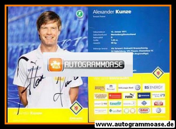 Autogramm Fussball | Eintracht Braunschweig | 2010 | Alexander KUNZE