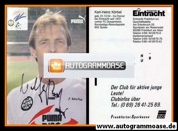 Autogramm Fussball | Eintracht Frankfurt | 1993 | Karl-Heinz KÖRBEL