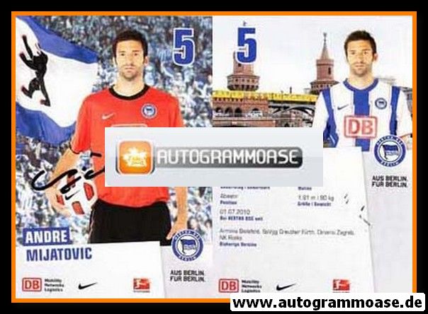 Autogramm Fussball | Hertha BSC Berlin | 2010 | Andre MIJATOVIC