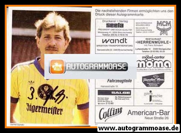 Autogramm Fussball | Eintracht Braunschweig | 1980er | Bernd GORSKI