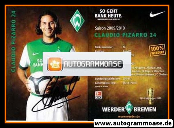 Autogramm Fussball | SV Werder Bremen | 2009 | Claudio PIZARRO