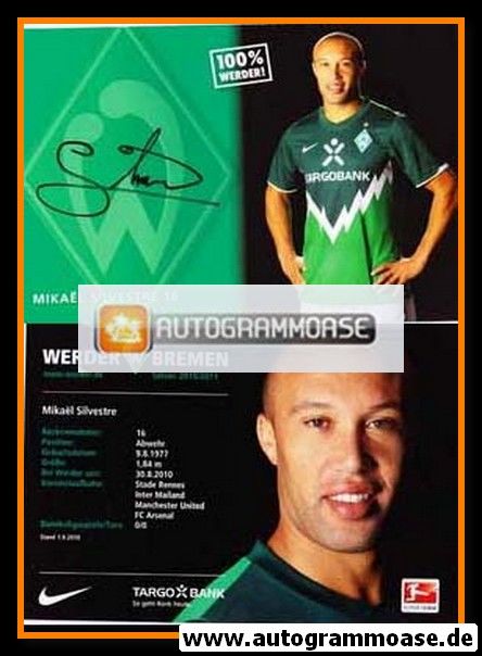 Autogramm Fussball | SV Werder Bremen | 2010 | Mikael SILVESTRE