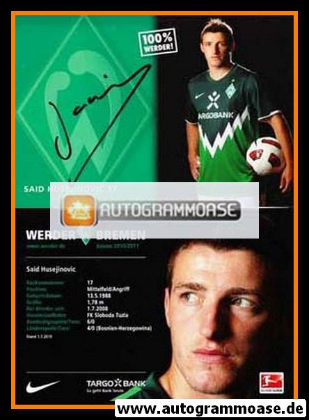 Autogramm Fussball | SV Werder Bremen | 2010 | Said HUSEJINOVIC