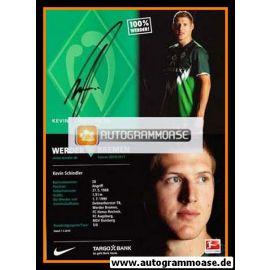 Autogramm Fussball | SV Werder Bremen | 2010 | Kevin SCHINDLER