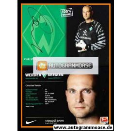 Autogramm Fussball | SV Werder Bremen | 2010 | Christian VANDER