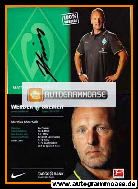 Autogramm Fussball | SV Werder Bremen | 2010 | Matthias HÖNERBACH