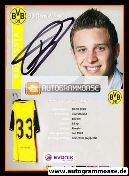 Autogramm Fussball | Borussia Dortmund | 2007 | David VRZOGIC