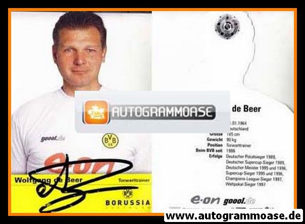Autogramm Fussball | Borussia Dortmund | 2002 Stanz | Wolfgang DE BEER
