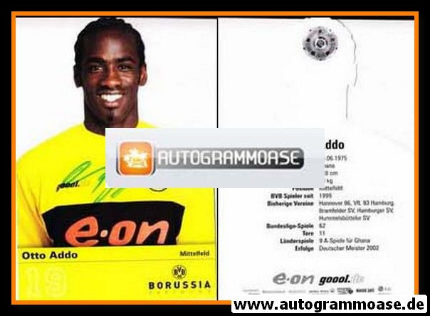 Autogramm Fussball | Borussia Dortmund | 2002 Stanz | Otto ADDO