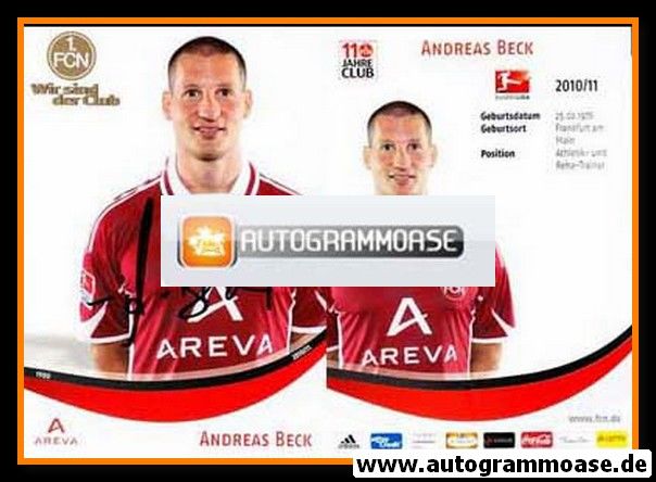 Autogramm Fussball | 1. FC Nürnberg | 2010 | Andreas BECK