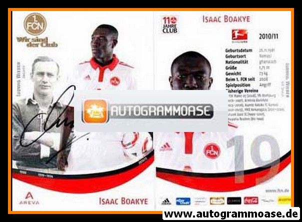 Autogramm Fussball | 1. FC Nürnberg | 2010 | Isaac BOAKYE