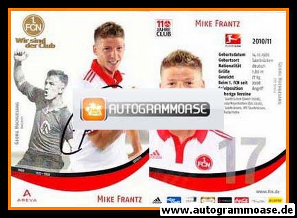 Autogramm Fussball | 1. FC Nürnberg | 2010 | Mike FRANTZ
