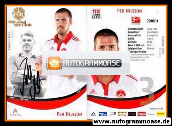 Autogramm Fussball | 1. FC Nürnberg | 2010 | Per NILSSON