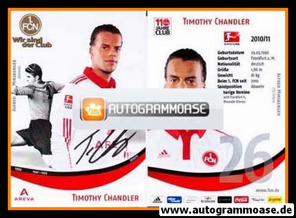 Autogramm Fussball | 1. FC Nürnberg | 2010 | Timothy CHANDLER