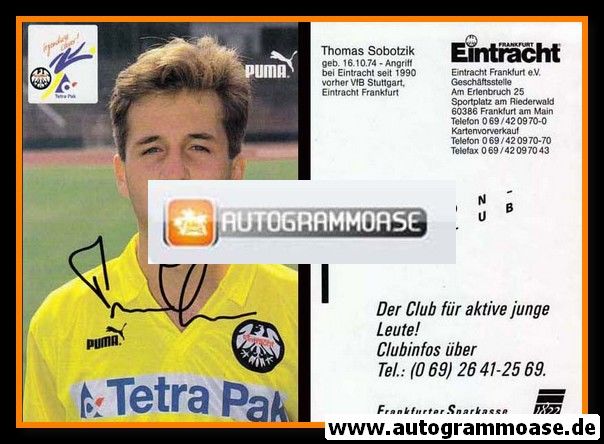 Autogramm Fussball | Eintracht Frankfurt | 1993 | Thomas SOBOTZIK