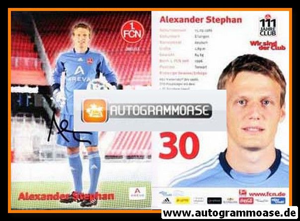 Autogramm Fussball | 1. FC Nürnberg | 2011 | Alexander STEPHAN