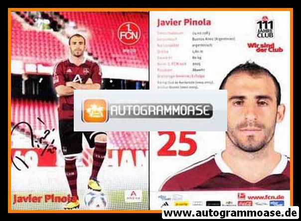 Autogramm Fussball | 1. FC Nürnberg | 2011 | Javier PINOLA