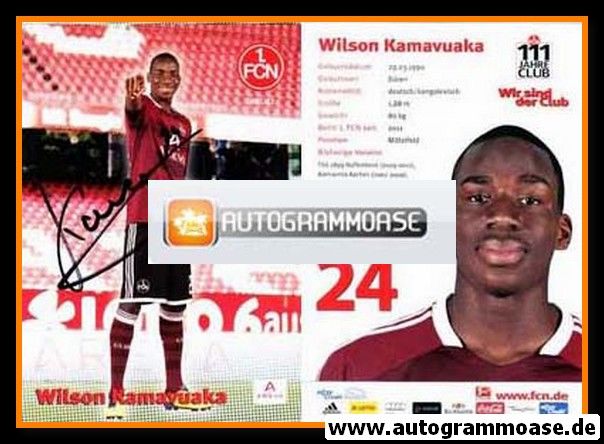 Autogramm Fussball | 1. FC Nürnberg | 2011 | Wilson KAMAVUAKA