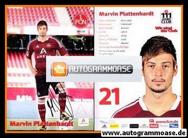 Autogramm Fussball | 1. FC Nürnberg | 2011 | Marvin PLATTENHARDT
