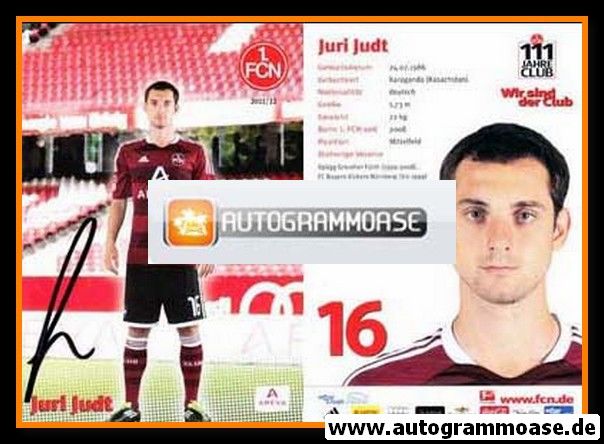 Autogramm Fussball | 1. FC Nürnberg | 2011 | Juri JUDT