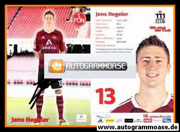 Autogramm Fussball | 1. FC Nürnberg | 2011 | Jens HEGELER
