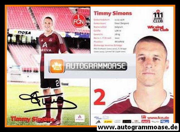 Autogramm Fussball | 1. FC Nürnberg | 2011 | Timmy SIMONS