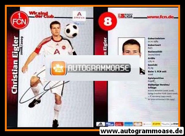Autogramm Fussball | 1. FC Nürnberg | 2008 Ball | Christian EIGLER