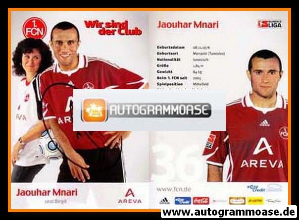 Autogramm Fussball | 1. FC Nürnberg | 2009 | Jaouhar MNARI