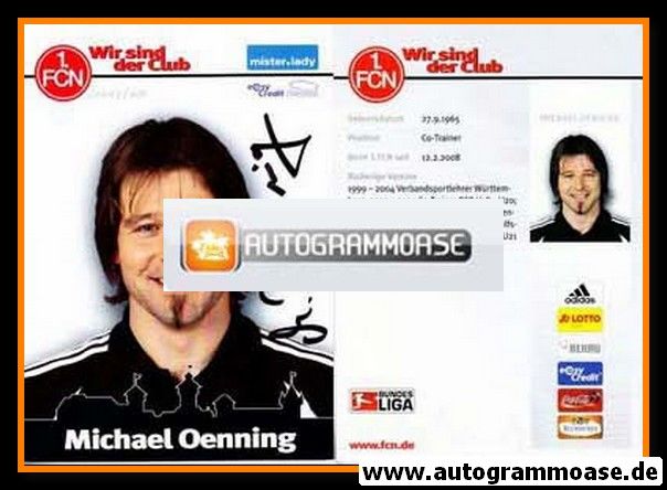 Autogramm Fussball | 1. FC Nürnberg | 2007 | Michael OENNING