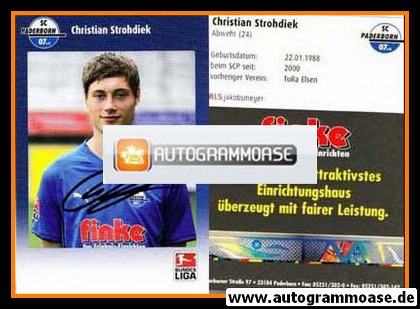 Autogramm Fussball | SC Paderborn 07 | 2009 | Christian STROHDIEK
