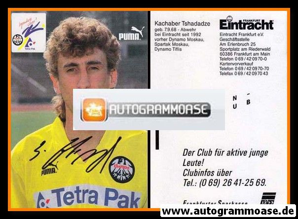 Autogramm Fussball | Eintracht Frankfurt | 1993 | Kachaber ZCHADADZE