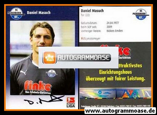Autogramm Fussball | SC Paderborn 07 | 2009 | Daniel MASUCH