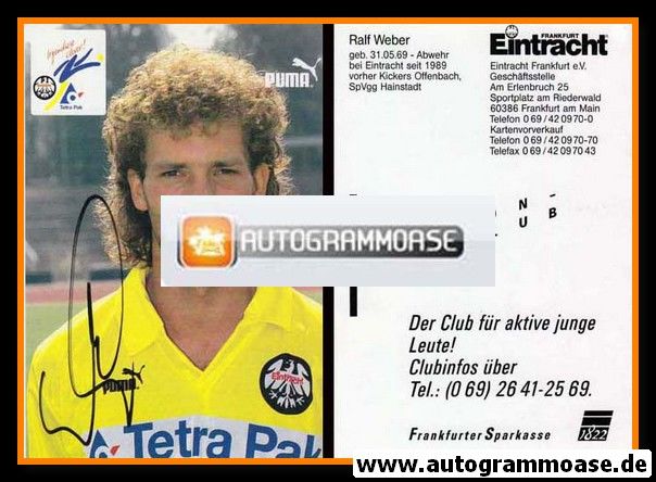 Autogramm Fussball | Eintracht Frankfurt | 1993 | Ralf WEBER