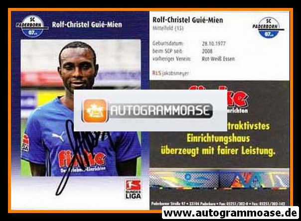 Autogramm Fussball | SC Paderborn 07 | 2009 | Rolf-Christel GUIE-MIEN