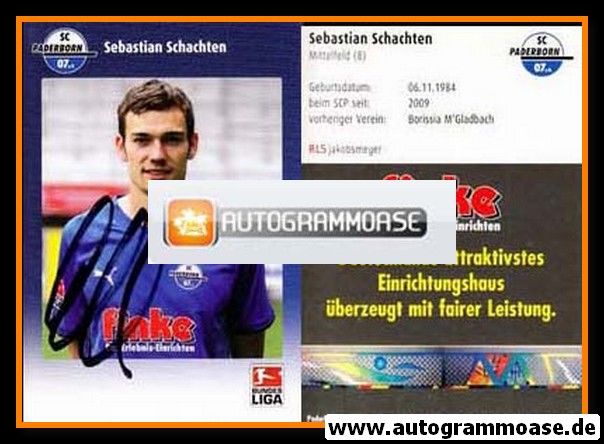 Autogramm Fussball | SC Paderborn 07 | 2009 | Sebastian SCHACHTEN