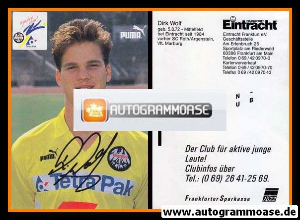 Autogramm Fussball | Eintracht Frankfurt | 1993 | Dirk WOLF
