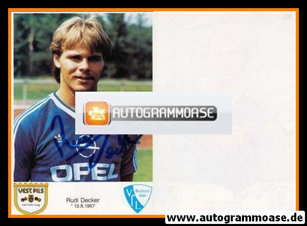 Autogramm Fussball | VfL Bochum | 1986 | Rudolf DECKER