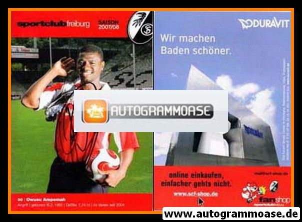 Autogramm Fussball | SC Freiburg | 2007 | Owusu AMPOMAH