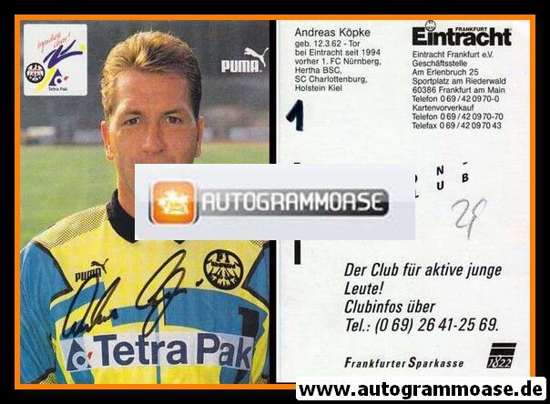 Autogramm Fussball | Eintracht Frankfurt | 1994 | Andreas KÖPKE