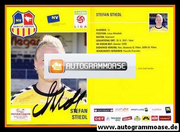 Autogramm Fussball | SKN St. Pölten | 2008 | Stefan STIEDL