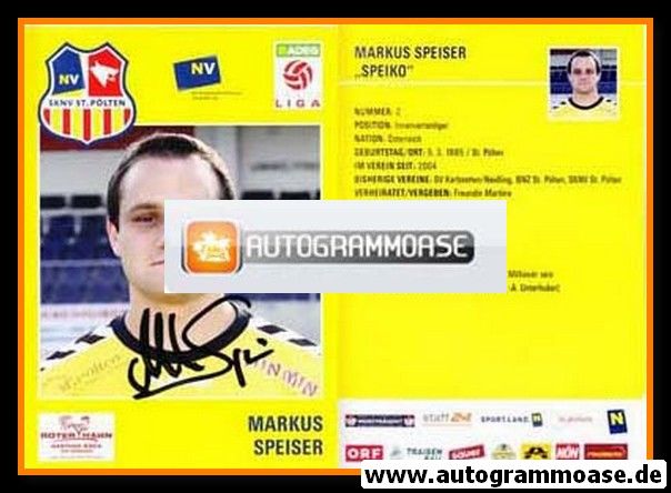 Autogramm Fussball | SKN St. Pölten | 2008 | Markus SPEISER