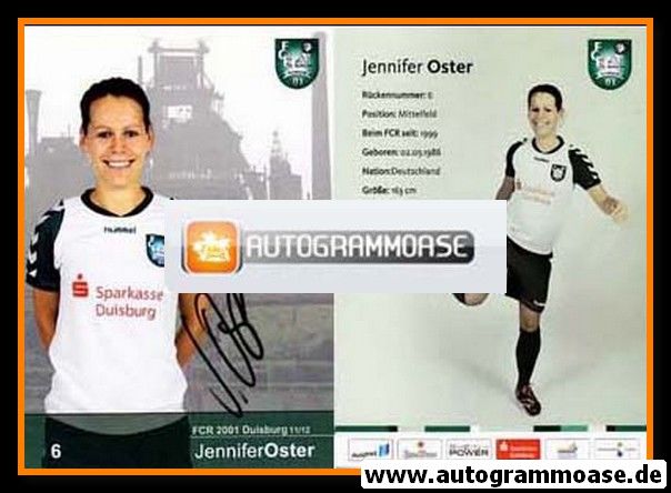 Autogramm Fussball (D) | FCR 2001 Duisburg | 2011-1 | Jennifer OSTER
