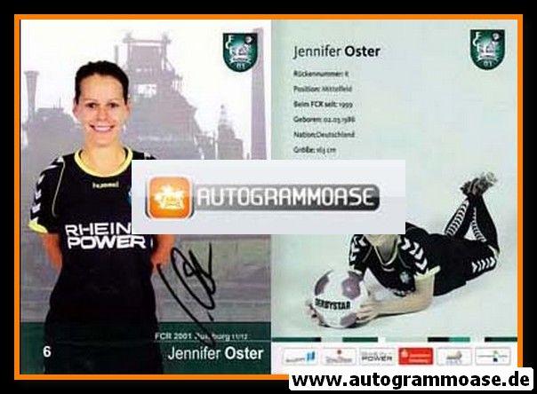 Autogramm Fussball (D) | FCR 2001 Duisburg | 2011-2 | Jennifer OSTER