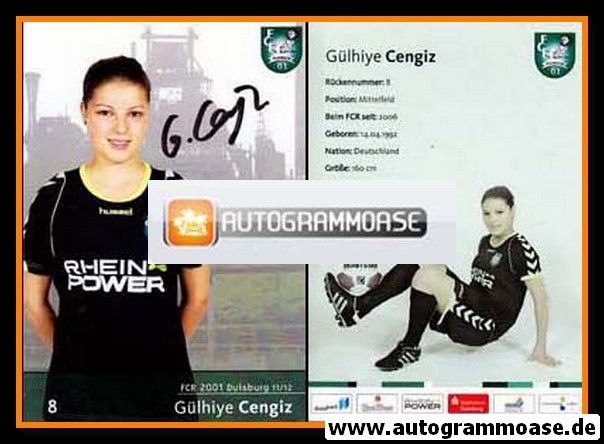 Autogramm Fussball (D) | FCR 2001 Duisburg | 2011-2 | Gülhiye CENGIZ
