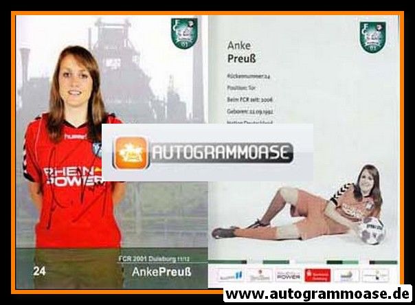 Autogramm Fussball (D) | FCR 2001 Duisburg | 2011-2 | Anke PREUSS