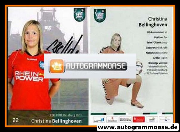 Autogramm Fussball (D) | FCR 2001 Duisburg | 2011-2 | Christina BELLINGHOVEN
