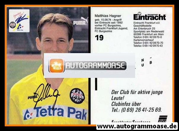 Autogramm Fussball | Eintracht Frankfurt | 1995 | Matthias HAGNER