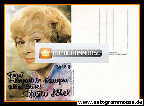 Autogramm Schauspieler | Bruni LÖBEL | 1980er (Portrait Color Rüdel) Paleske 1